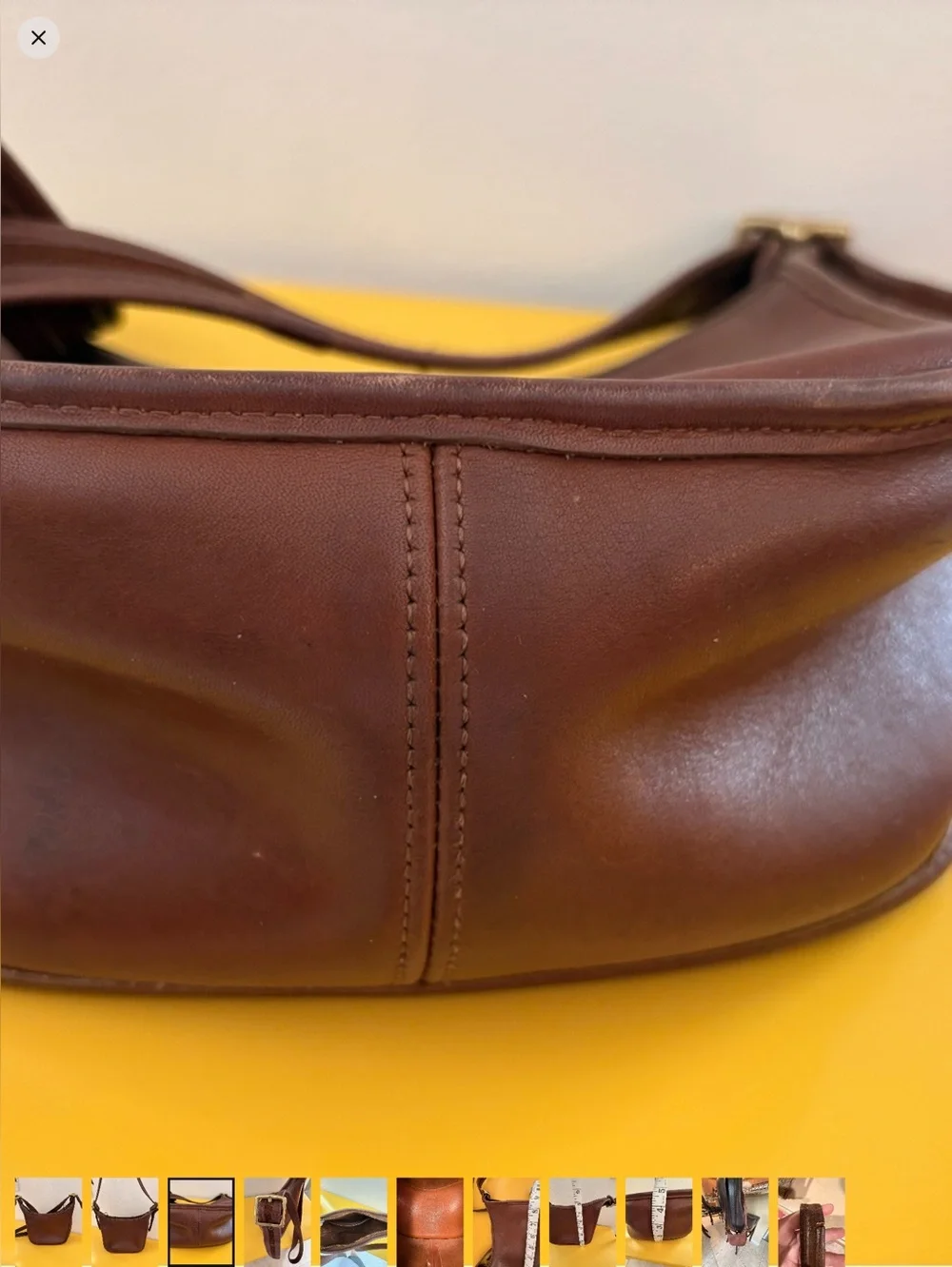 Vintage Coach Janice Leather Crossbody Bag